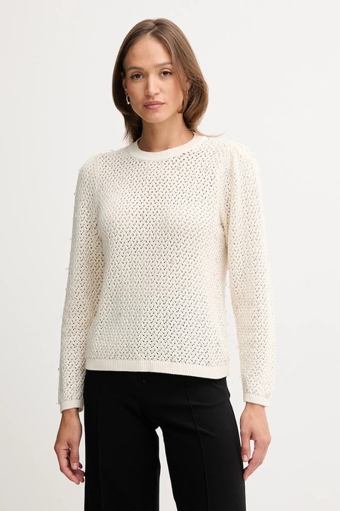 Pedro del Hierro sweter bawełniany damski kolor beżowy lekki 3512895 - zdjęcie produktu nr 1