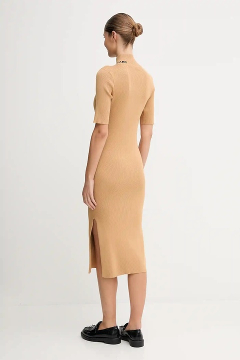 Dkny sukienka kolor czarny midi dopasowana DJ5R0751 - zdjęcie produktu nr 2