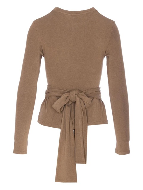 Eleh bow-back T-shirt - Brown - zdjęcie produktu nr 1