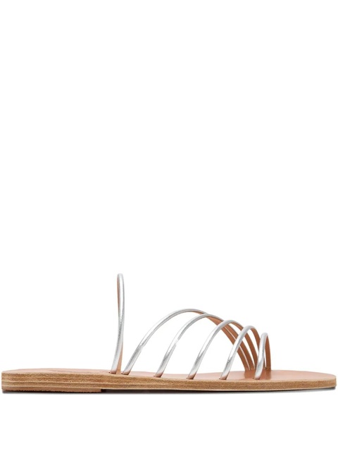 Ancient Greek Sandals Adriani metallic leather five-strap flat sandals - Silver - zdjęcie produktu nr 1