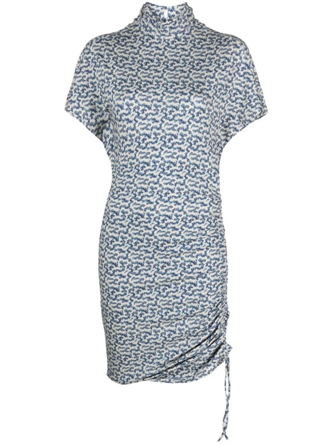 MARANT ÉTOILE Lya geometric-print dress - Neutrals - zdjęcie produktu nr 1