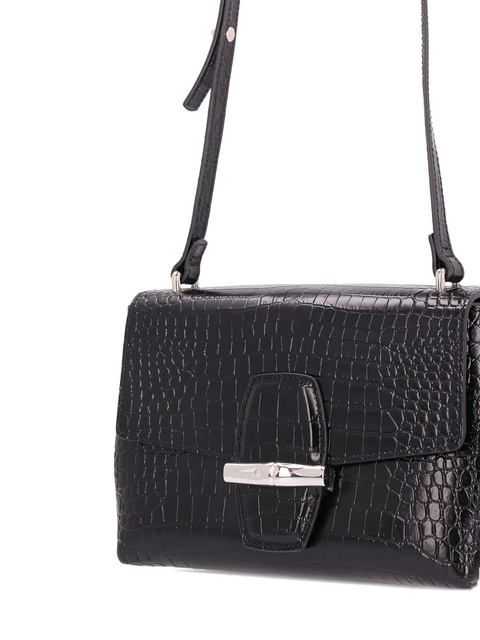 Longchamp Roseau crocodile-effect cross body bag - Black - zdjęcie produktu nr 2