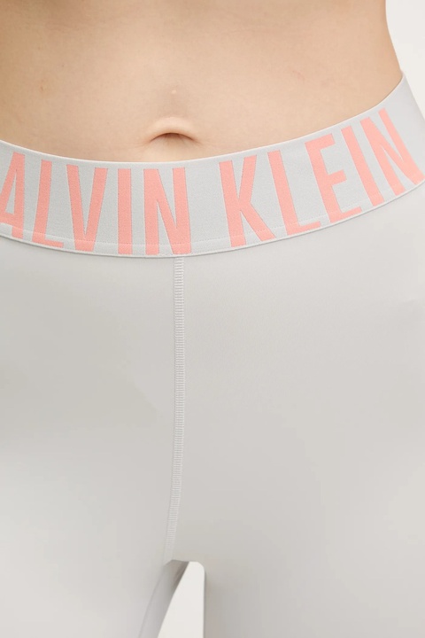 Calvin Klein Performance legginsy treningowe damskie kolor szary z nadrukiem LVGWS5L616 - zdjęcie produktu nr 2