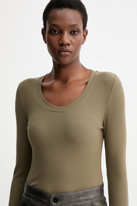 Calvin Klein longsleeve kolor zielony LV044D235G - zdjęcie produktu nr 2