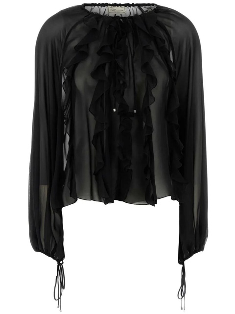 Blumarine translucent blouse - Black - zdjęcie produktu nr 1
