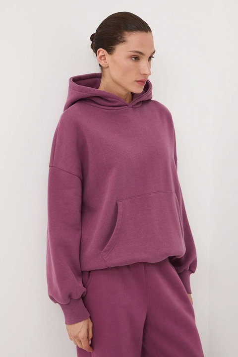 Medicine bluza damska kolor fioletowy z kapturem gładka - zdjęcie produktu nr 1