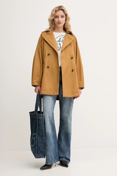 MAX&Co. sweter z domieszką wełny damski kolor beżowy 2526366012200 - zdjęcie produktu nr 2
