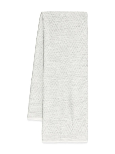 Missoni chevron fringed scarf - White - zdjęcie produktu nr 1