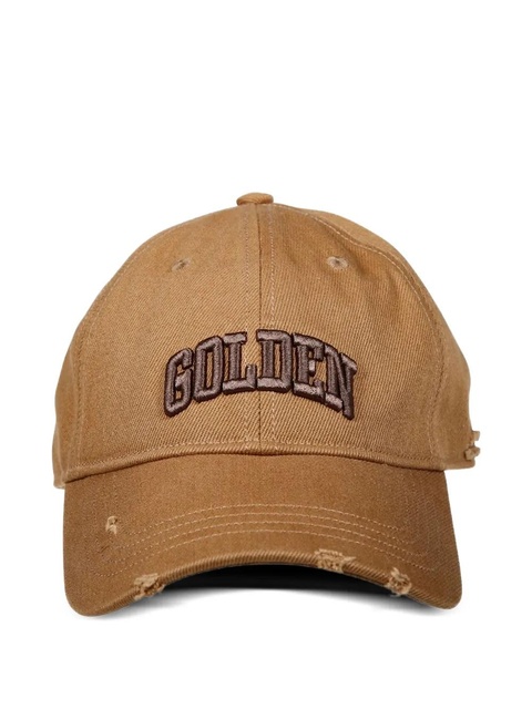 Golden Goose logo-embroidered distressed cap - Neutrals - zdjęcie produktu nr 1