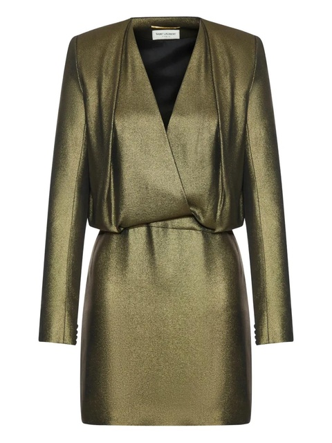 Saint Laurent silk mini dress - Green - zdjęcie produktu nr 1