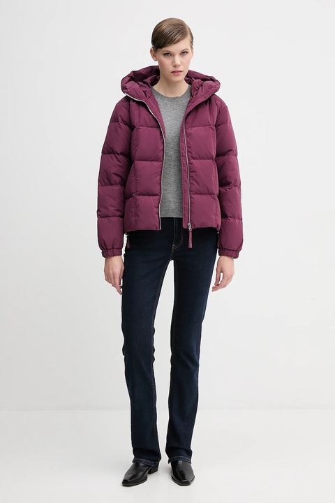 United Colors of Benetton kurtka puchowa kolor fioletowy zimowa oversize 22T6DN086 - zdjęcie produktu nr 1