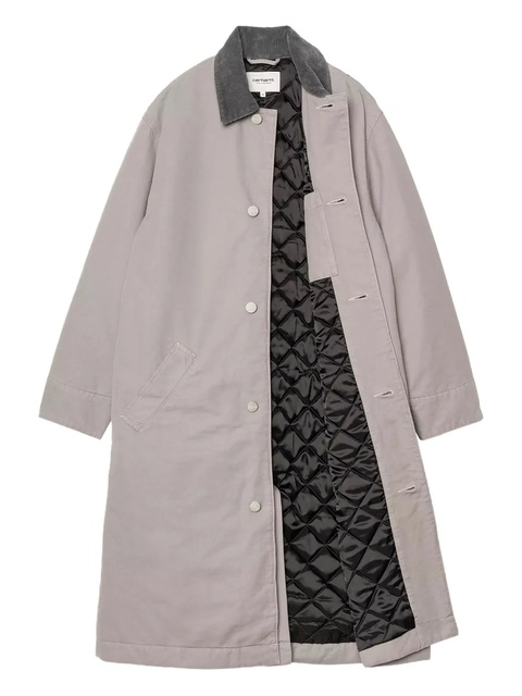 Carhartt WIP corduroy-collar button coat - Grey - zdjęcie produktu nr 2