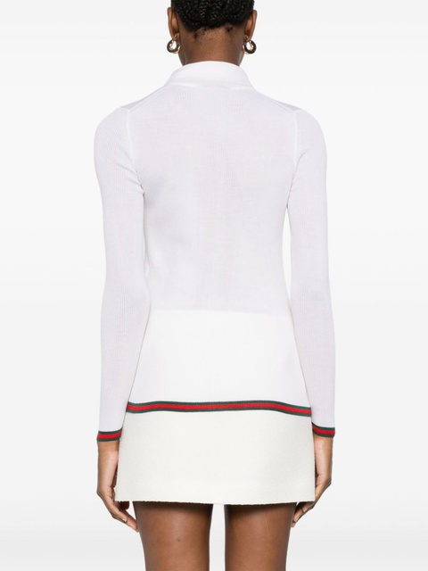 Gucci Web-stripe polo top - White - zdjęcie produktu nr 2