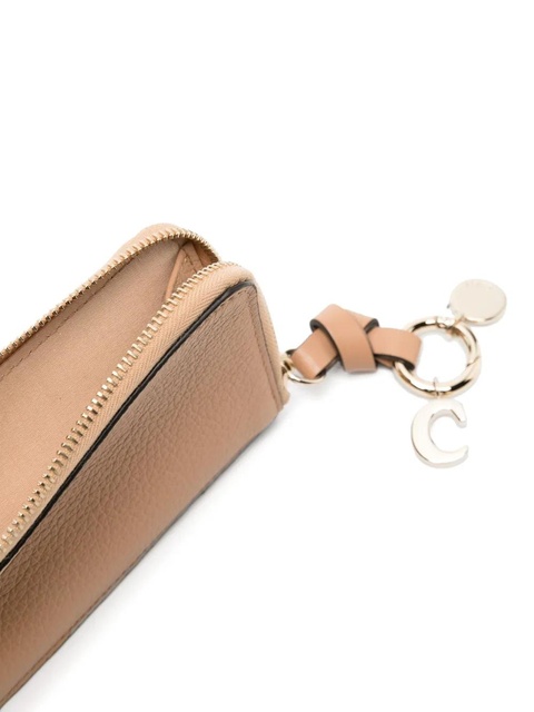 Chloé logo-charm leather cardholder - Neutrals - zdjęcie produktu nr 1
