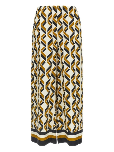ERES geometric-print elastic-waist trousers - White - zdjęcie produktu nr 1