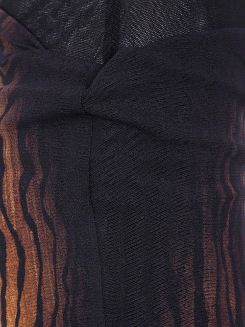 Jean Paul Gaultier wood-print draped skirt - Brown - zdjęcie produktu nr 1