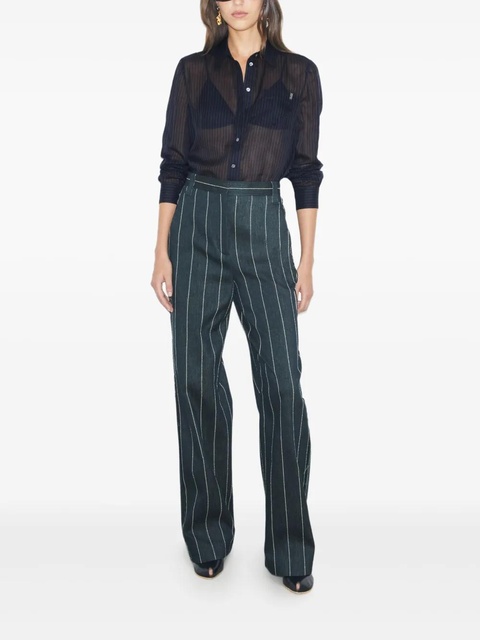 Tory Burch pinstripe button-up shirt - Blue - zdjęcie produktu nr 1