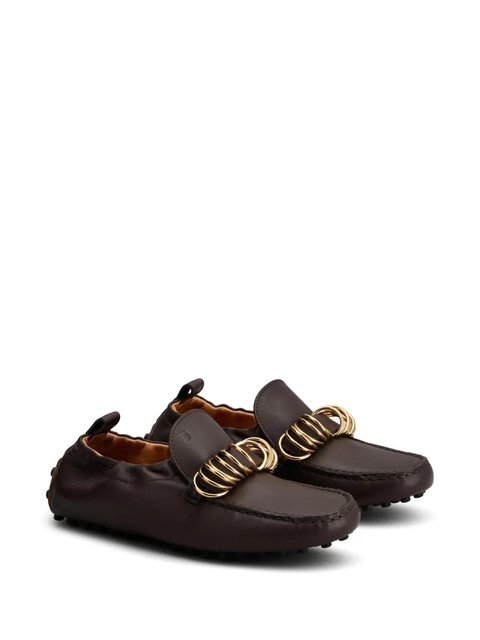 Tod's ring-embellished loafers - Brown - zdjęcie produktu nr 1