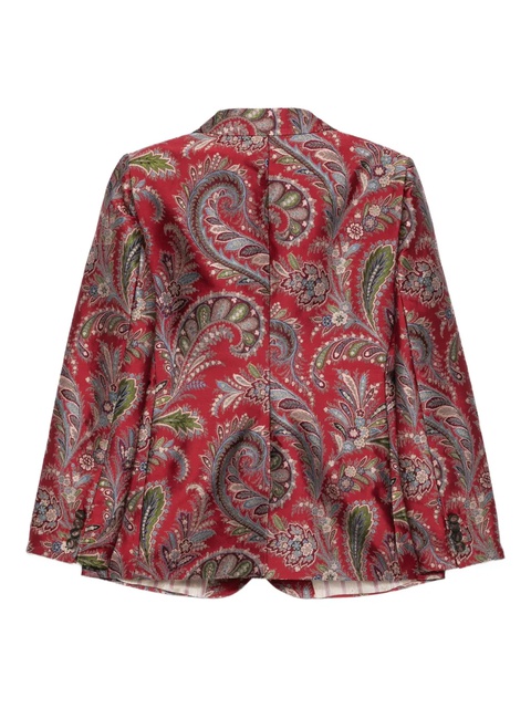 ETRO paisley-pattern single-breasted blazer - Red - zdjęcie produktu nr 2