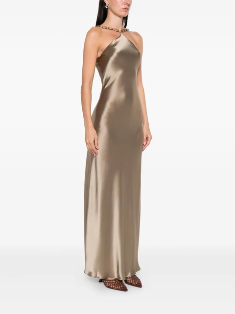 STAUD bead-embellished slip maxi dress - Neutrals - zdjęcie produktu nr 2