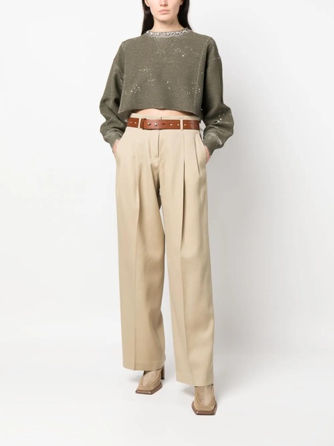 Golden Goose high-waisted wide-leg trousers - Neutrals - zdjęcie produktu nr 2