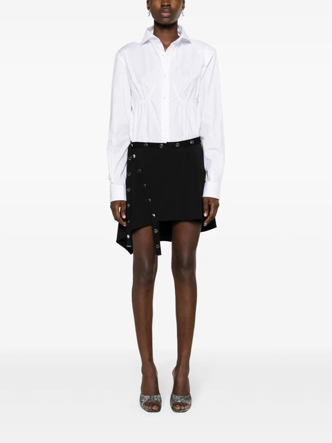 The Attico button-embellished asymmetric miniskirt - Black - zdjęcie produktu nr 1