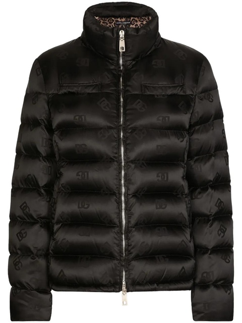 Dolce & Gabbana monogram-jacquard puffer jacket - Black - zdjęcie produktu nr 2