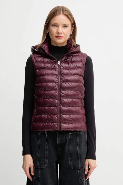 Tommy Hilfiger bezrękawnik kolor bordowy zimowy WW0WW47352 - zdjęcie produktu nr 1