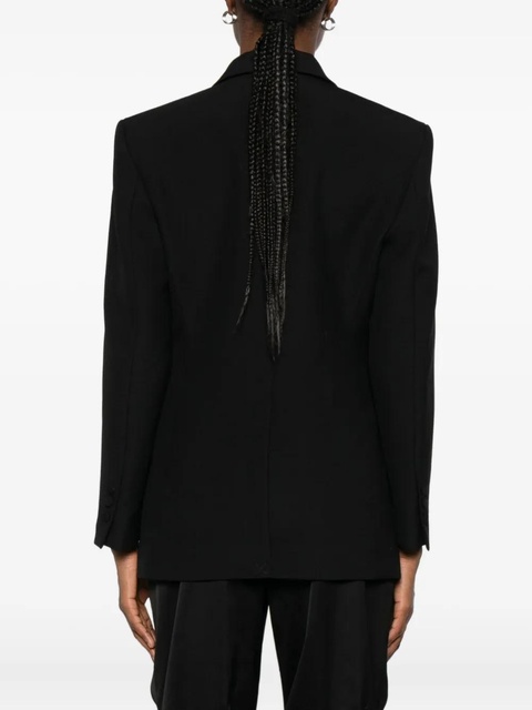 SANDRO satin-lapel double-breasted blazer - Black - zdjęcie produktu nr 2