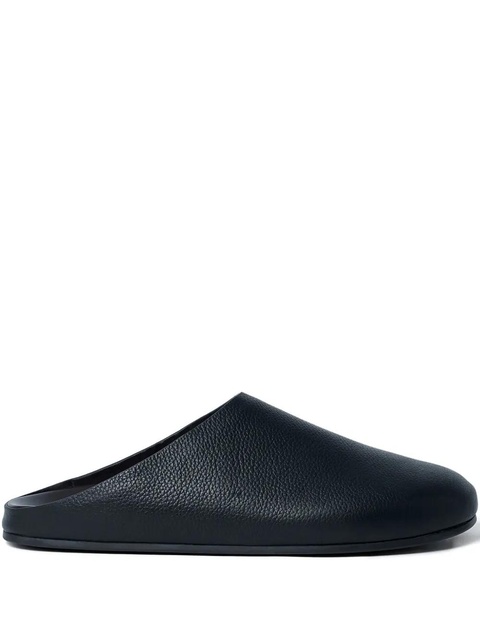 The Row Hudson leather flat mules - Black - zdjęcie produktu nr 1