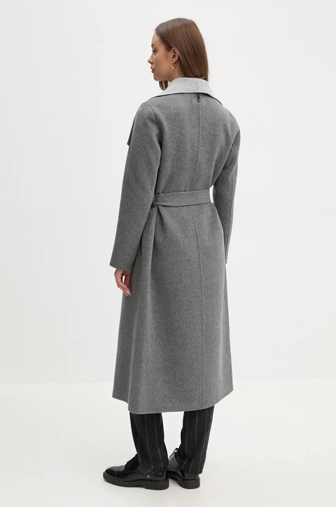 MACKAGE płaszcz wełniany kolor szary przejściowy oversize MAI-CN - zdjęcie produktu nr 2