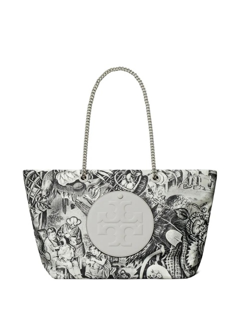 Tory Burch large Ella chain printed tote bag - Grey - zdjęcie produktu nr 1