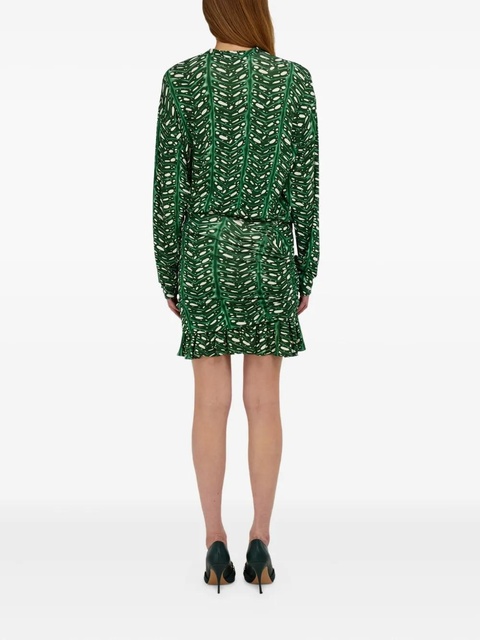Ferragamo printed mini dress - Green - zdjęcie produktu nr 2