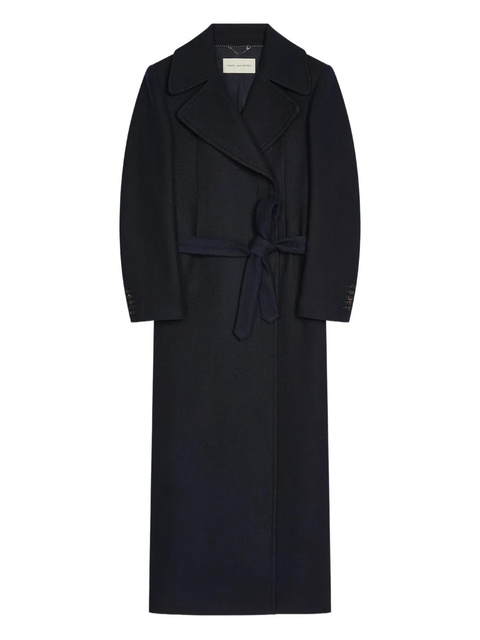 DRIES VAN NOTEN double-breasted belted coat - Blue - zdjęcie produktu nr 1