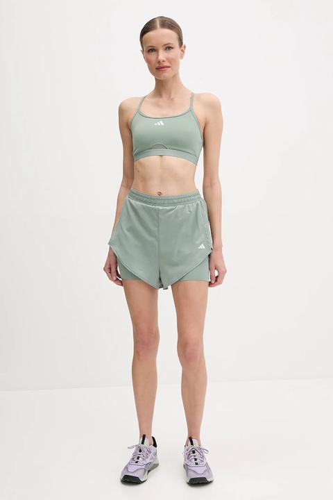 adidas Performance szorty treningowe Designed for Training kolor zielony gładkie high waist JC9803 - zdjęcie produktu nr 2