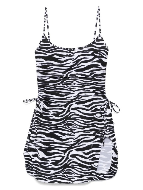 The Attico zebra-print mini dress - White - zdjęcie produktu nr 1