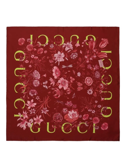 Gucci floral-print scarf - Red - zdjęcie produktu nr 1