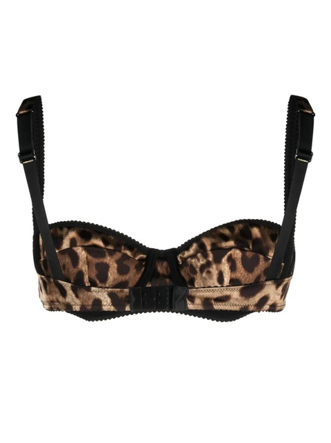 Dolce & Gabbana leopard-print balconette bra - Neutrals - zdjęcie produktu nr 1
