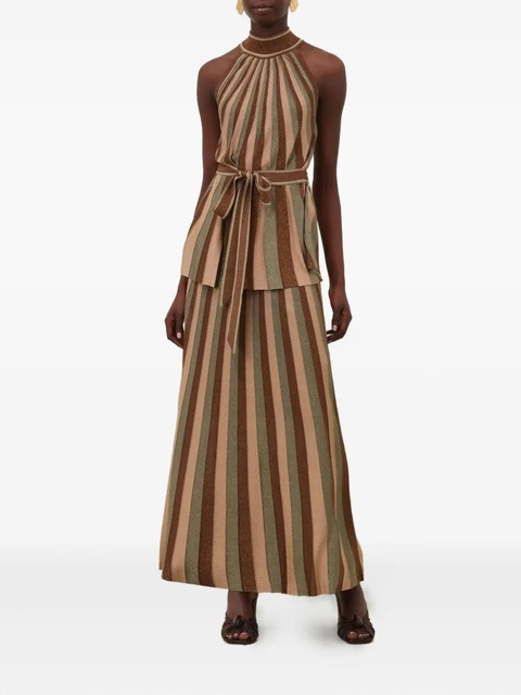 ZIMMERMANN Hypnotic striped midi skirt - Brown - zdjęcie produktu nr 1