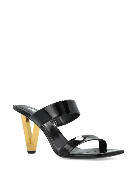Versace 85mm V2025 patent-leather sandals - Black - zdjęcie produktu nr 2