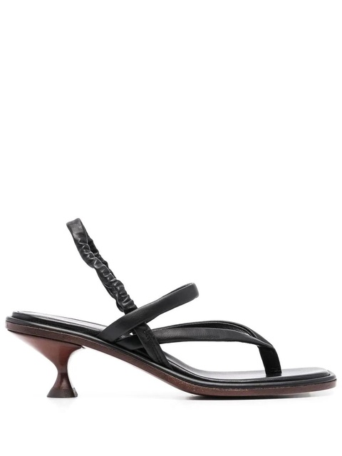 Tod's thong-strap leather slingback sandals - Black - zdjęcie produktu nr 1
