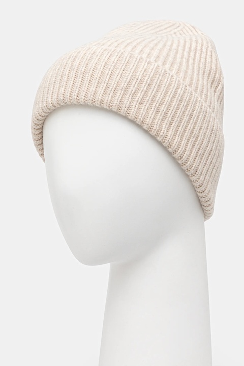 Answear.LAB czapka wełniana kolor beżowy - zdjęcie produktu nr 1