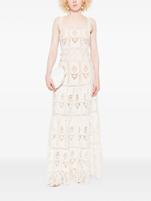 Johanna Ortiz lace tiered maxi skirt - Neutrals - zdjęcie produktu nr 1