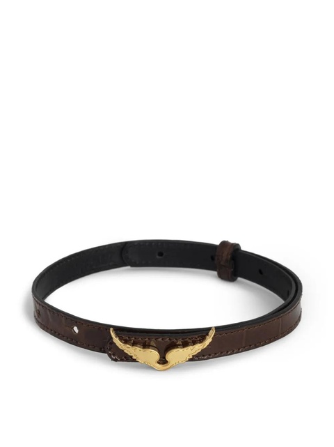 Zadig&Voltaire Rock croco leather bracelet - Brown - zdjęcie produktu nr 1