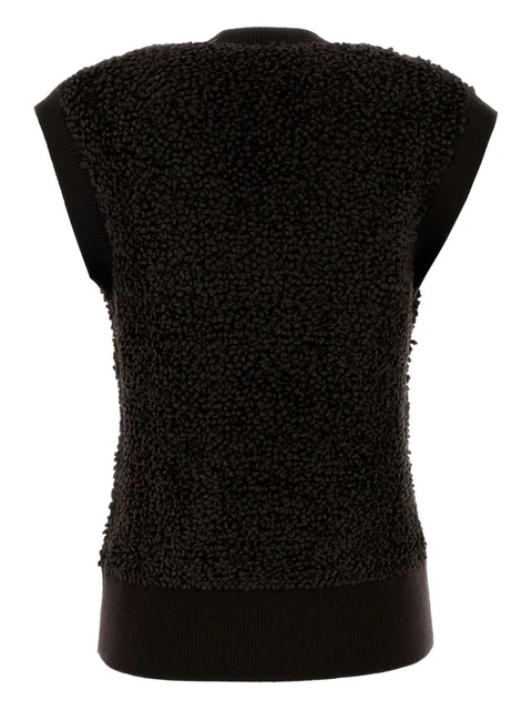 Ferragamo V-neck bouclé top - Brown - zdjęcie produktu nr 2