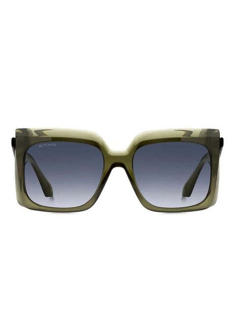 ETRO geometric-frame sunglasses - Green - zdjęcie produktu nr 1