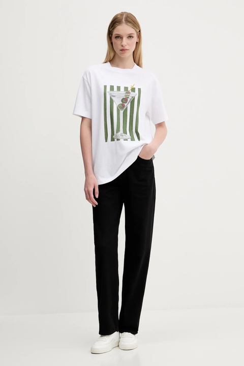 Abercrombie & Fitch t-shirt bawełniany damski kolor biały KI157-5346-100 - zdjęcie produktu nr 1