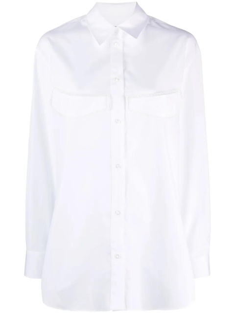 Simone Rocha long-sleeve cotton shirt - White - zdjęcie produktu nr 1