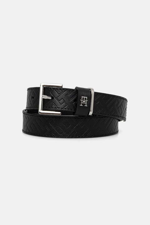 Tommy Hilfiger pasek skórzany damski kolor czarny AW0AW17753 - zdjęcie produktu nr 1