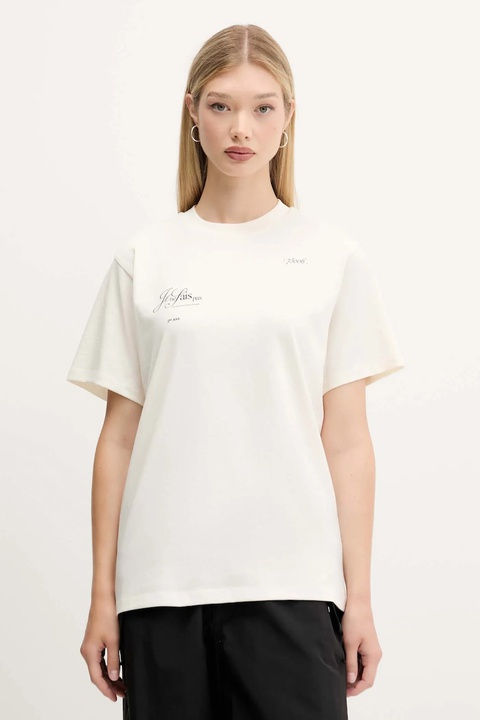 HUGO t-shirt bawełniany damski kolor biały 50545551 - zdjęcie produktu nr 1